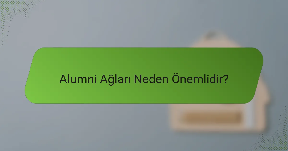 Alumni Ağları Neden Önemlidir?